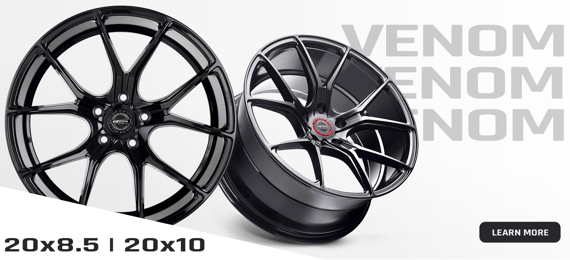 gt form venom wheels 20 inch gloss black rims