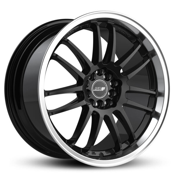 JDM WHEELS JAPAN STREET RACING JSR ST32 GLOSS BLACK MACHINED FACE 18 INCH RACING RIMS