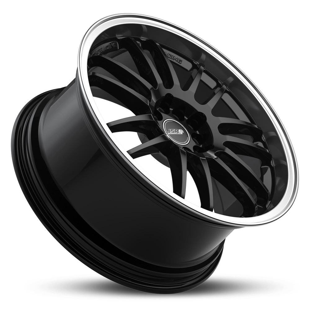 JDM WHEELS JAPAN STREET RACING JSR ST32 GLOSS BLACK MACHINED FACE 18 INCH RACING RIMS