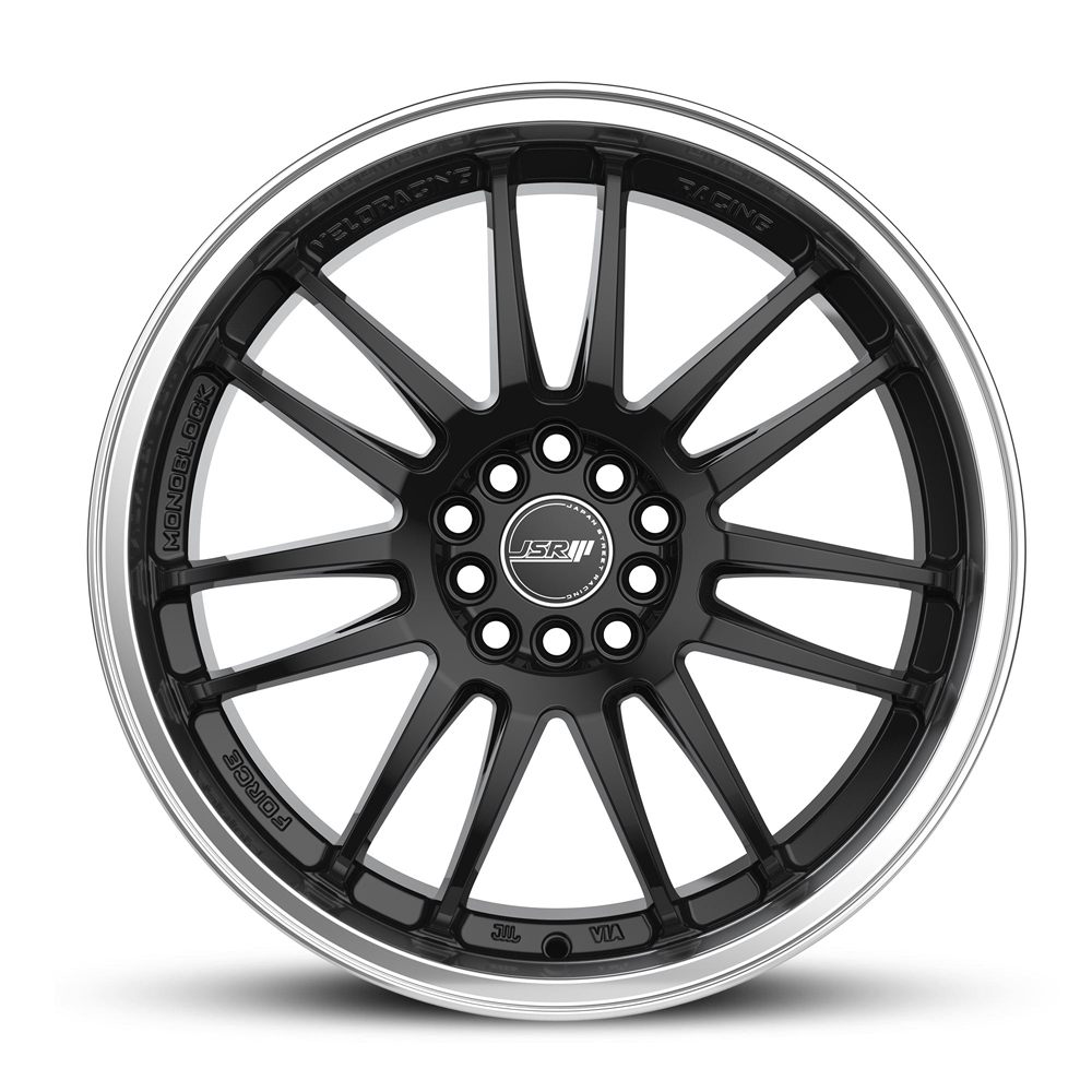 JDM WHEELS JAPAN STREET RACING JSR ST32 GLOSS BLACK MACHINED FACE 18 INCH RACING RIMS