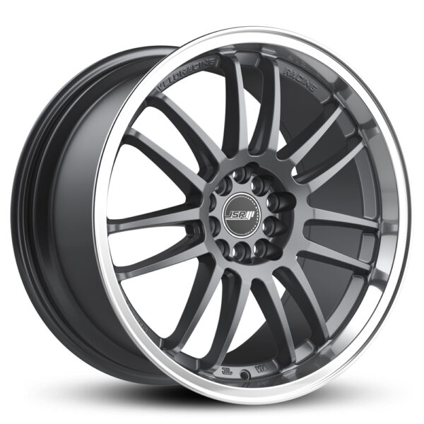 JDM WHEELS JAPAN STREET RACING JSR ST32 GUNMETAL GREY MACHINED FACE 18 INCH RACING RIMS
