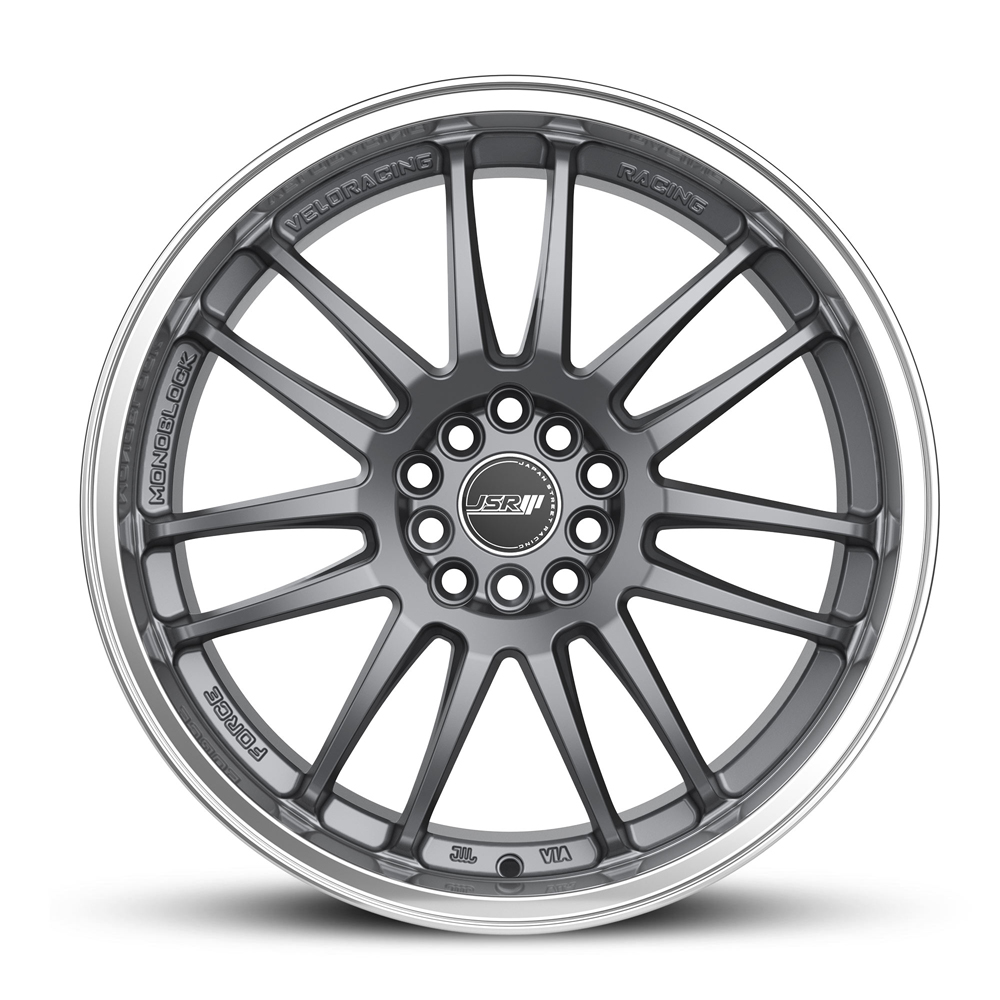 JDM WHEELS JAPAN STREET RACING JSR ST32 GUNMETAL GREY MACHINED FACE 18 INCH RACING RIMS