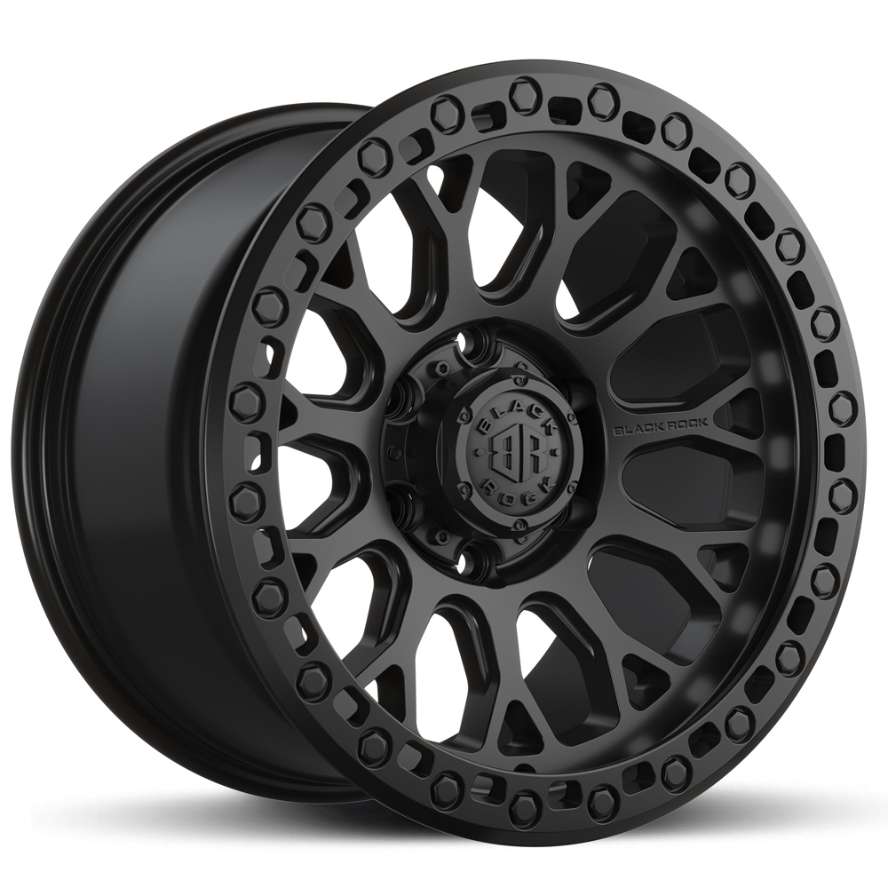 Black Rock Spider Satin Black 4x4 Rims For Truck And 4WD NYC Wheels