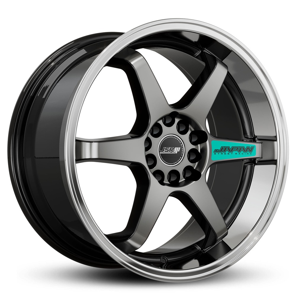 Japan Street Racing Wheels JSR ST21 Black Tinted Rims For Car JDM 6 Spoke Dish 18 Inch