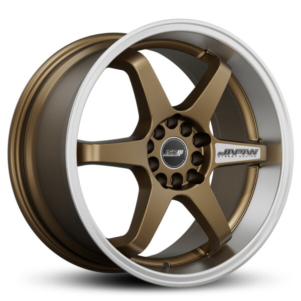 Japan Street Racing Wheels JSR ST21 Bronze Machined Lip Rims For Car JDM 6 Spoke Dish 18 Inch