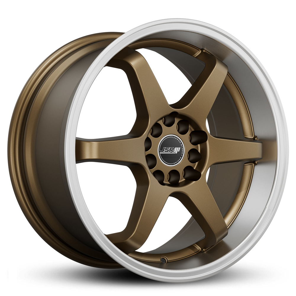 Japan Street Racing Wheels JSR ST21 Bronze Machined Lip Rims For Car JDM 6 Spoke Dish 18 Inch
