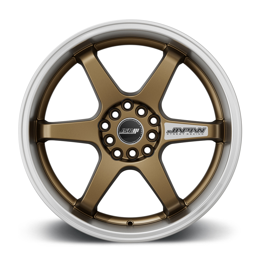 Japan Street Racing Wheels JSR ST21 Bronze Machined Lip Rims For Car JDM 6 Spoke Dish 18 Inch