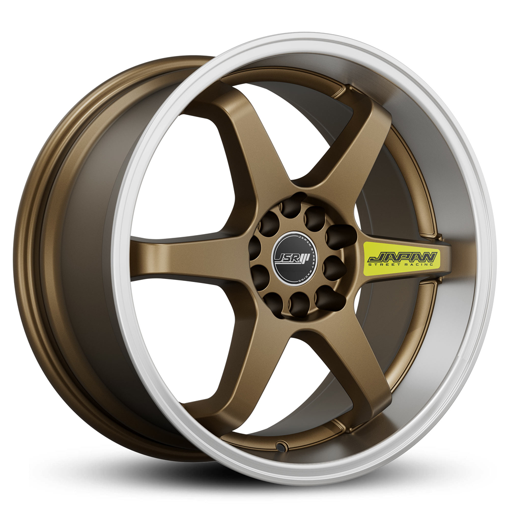 Japan Street Racing Wheels JSR ST21 Bronze Machined Lip Rims For Car JDM 6 Spoke Dish 18 Inch