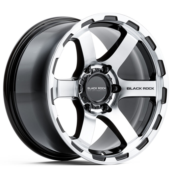 Black Rock Grip Gloss Black Machined Face