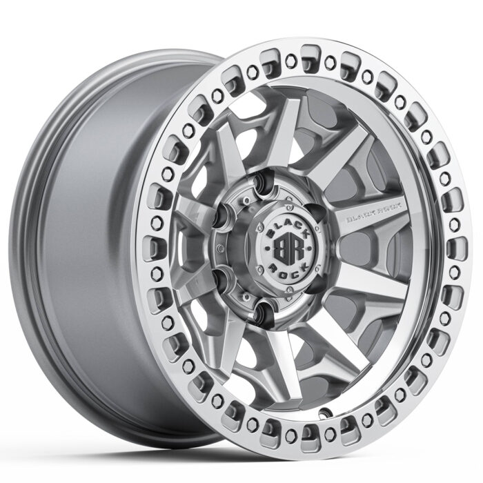Black Rock Cage Silver Machined