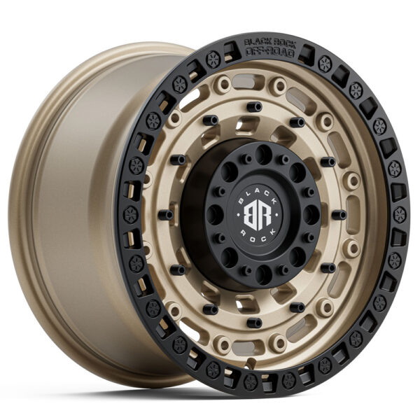 4X4 WHEELS BLACK ROCK OFF-ROAD MILITARY SAND BRONZE BLACK RING 17 20 INCH RIMS FOR 4WD SUV TRUCK