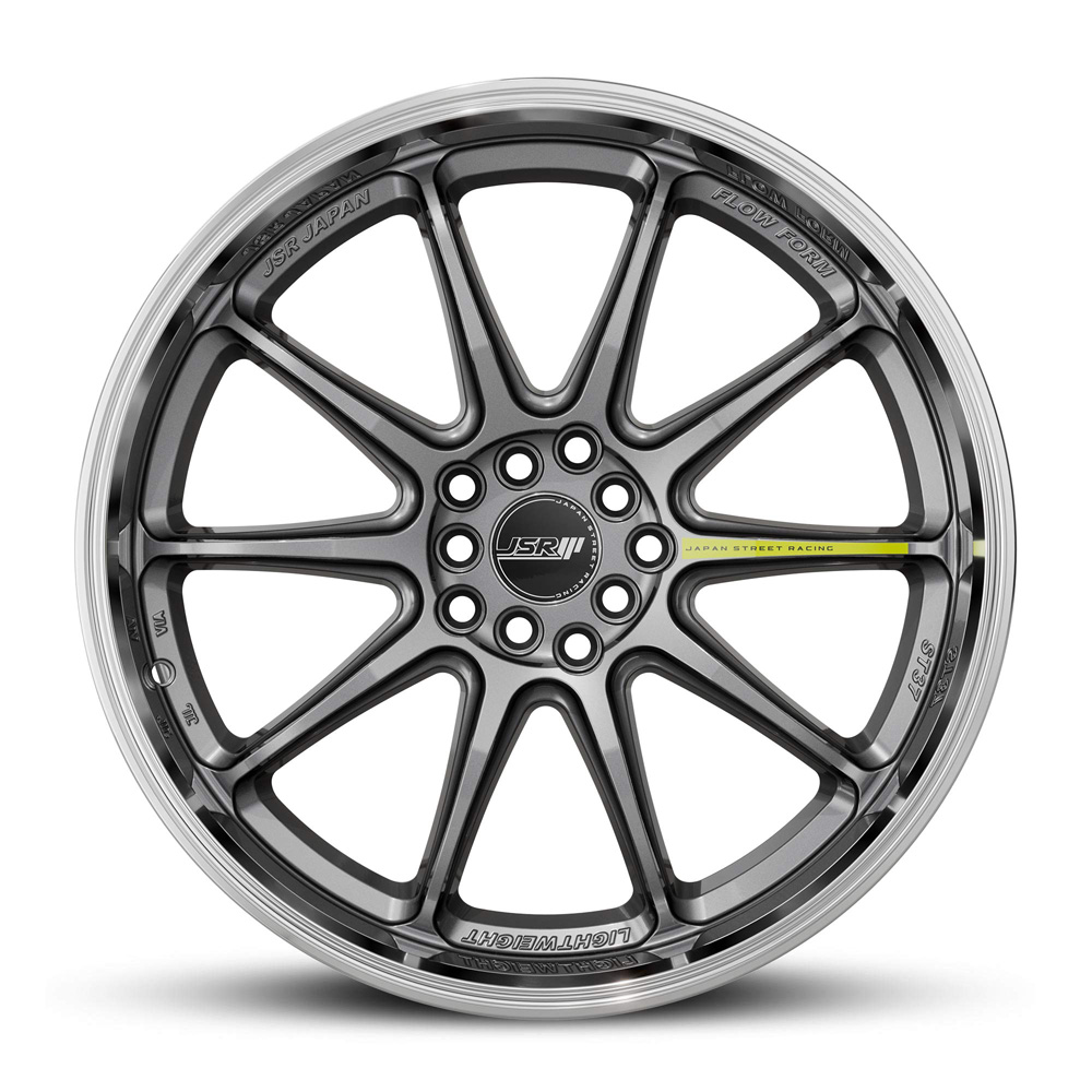 Japan Street Racing Wheels JSR ST37 Gunmetal Grey Machined Lip Rims For Car JDM Racing 18 Inch