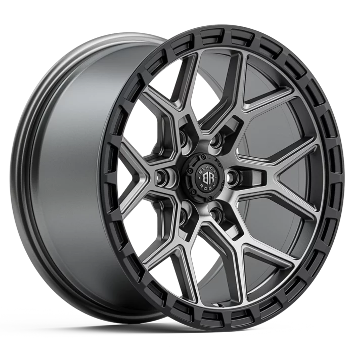 Black Rock Viper Gunmetal Grey Black Ring