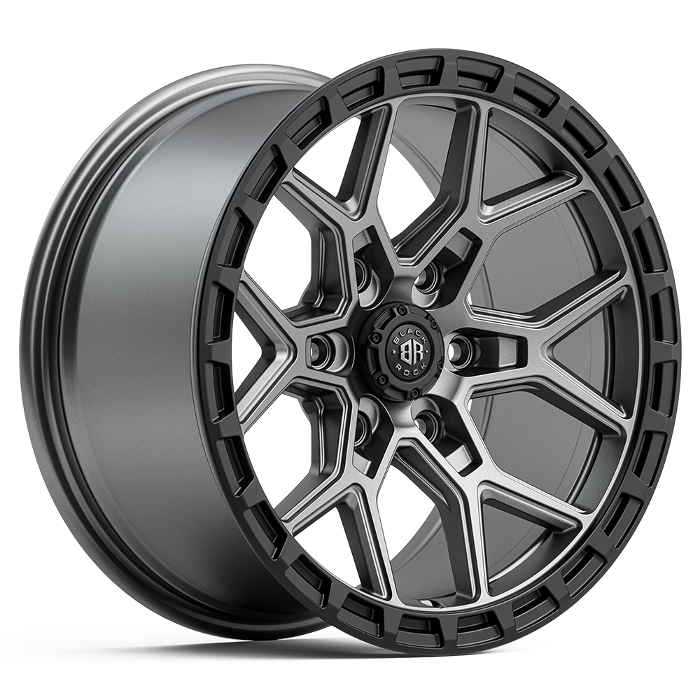 Black Rock Viper Gunmetal Grey Black Ring